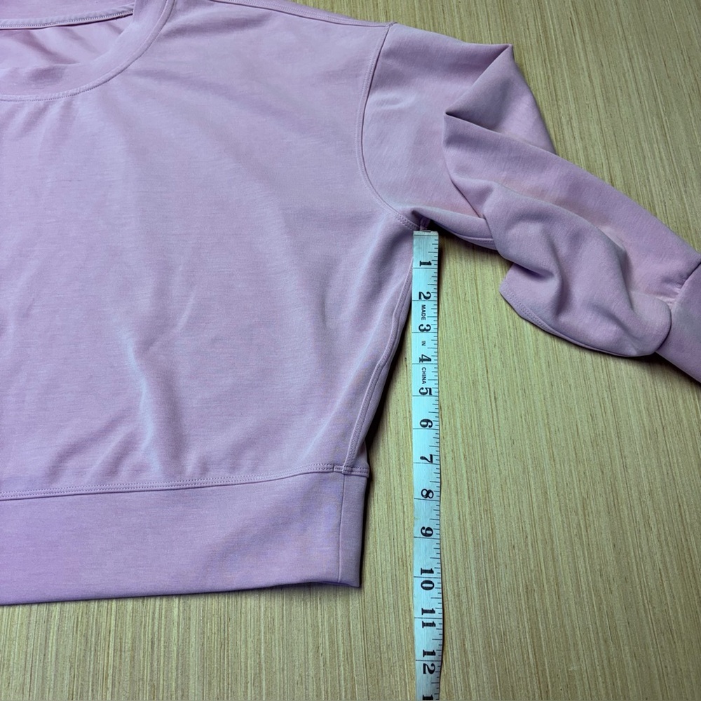 Lululemon Perfectly Oversized Crop Crew Softstreme Pink Women's 8 - Picture 6 of 9